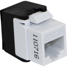 EXCEL CATEGORY 5E UTP LOW PROFILE TOOLLESS JACK - WHITE