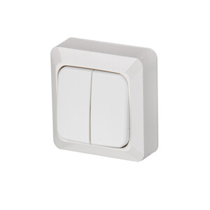 JUSSI SURFACE MOUNTING 2-GANG 1-WAY SWITCH, 2 X-TERMINALS