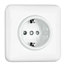 THPG SINGLE SOCKET-OUTLET SHUTTERED WHITE DUROPLAST