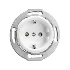 THPG SINGLE SOCKET-OUTLET SHUTTERED WHITE DUROPLAST