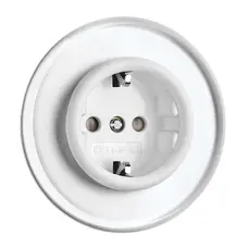THPG SINGLE SOCKET-OUTLET SHUTTERED WHITE DUROPLAST
