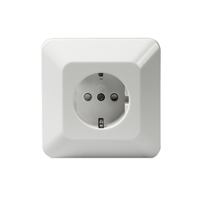 JUSSI 1-GANG SOCKET OUTLET SCHUKO WITH COVER PLATE, IP21