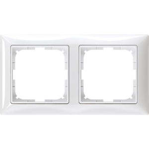 BASIC55 2-GANG COVER FRAME WHITE