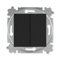LEVIT ANTHRACITE 2-GANG 1-WAY SWITCH