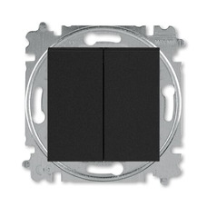 LEVIT ANTHRACITE 2-GANG 1-WAY SWITCH