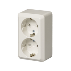 JUSSI 2-GANG SOCKET OUTLET SURFACE MOUNTING