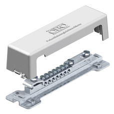 1809, 7X2,5-25MM²+1X30 EQUIPOTENTIAL BUSBAR WITH PLASTIC BASE PLATE