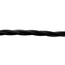 FND 3X2.5MM² 10M TWISTED TEXTILE CABLE BLACK