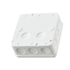 AP10 SURFACE-MOUNTED JUNCTION BOX, IP65, 104 X 104MM, WHITE