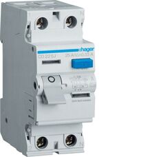 HAGER 2P 25A 30MA A-TYPE RESIDUAL CURRENT CIRCUIT BREAKER (DELIVERY 1-2 WEEKS)