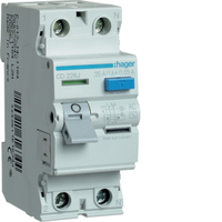 HAGER 2P 25A 30MA AC-TYPE RESIDUAL CURRENT CIRCUIT BREAKER
