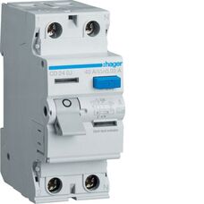 HAGER 2P 40A 30MA A-TYPE RESIDUAL CURRENT CIRCUIT BREAKER