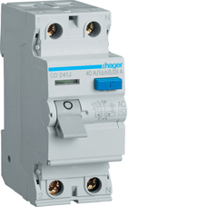 HAGER 2P 40A 30MA AC-TYPE RESIDUAL CURRENT CIRCUIT BREAKER