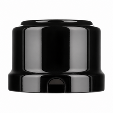 FND SURFACE SINGLE SOCKET-OUTLET SHUTTERED BLACK PORCELAIN
