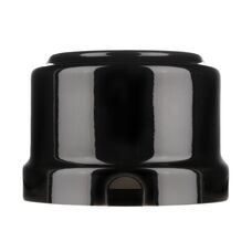 FND SURFACE SINGLE SOCKET-OUTLET SHUTTERED BLACK PORCELAIN