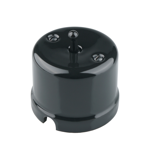 FND SURFACE PUSHBUTTON BLACK PORCELAIN TYPE 1