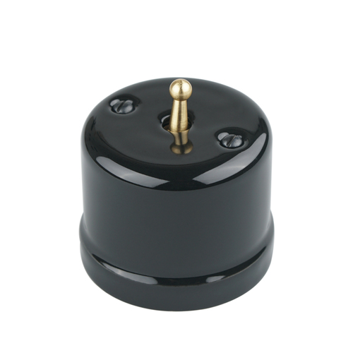 FND SURFACE PUSHBUTTON BLACK PORCELAIN TYPE 2