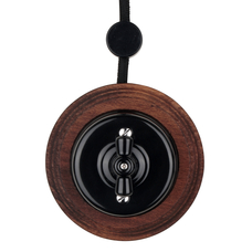 FND SURFACE ROTARY PUSHBUTTON BLACK PORCELAIN