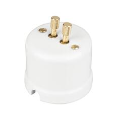 FND SURFACE 2-GANG 2-WAY SWITCH WHITE PORCELAIN TYPE 3