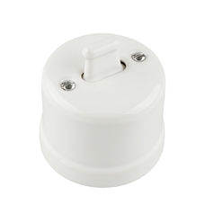 FND SURFACE INTERMEDIATE SWITCH WHITE PORCELAIN TYPE 1