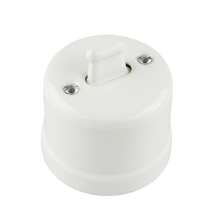 FND SURFACE INTERMEDIATE SWITCH WHITE PORCELAIN TYPE 1