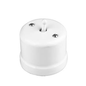 FND SURFACE PUSHBUTTON WHITE PORCELAIN TYPE 1