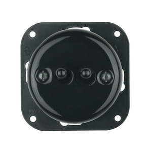 FND 2-GANG 2-WAY SWITCH BLACK PORCELAIN TYPE 1