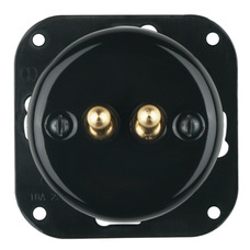 FND 2-GANG 2-WAY SWITCH BLACK PORCELAIN TYPE 2