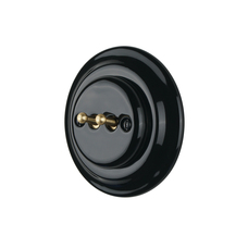 FND DOUBLE PUSHBUTTON BLACK PORCELAIN TYPE 2