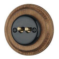 FND DOUBLE PUSHBUTTON BLACK PORCELAIN TYPE 2