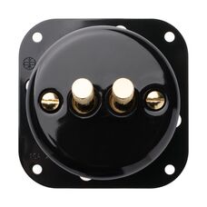 FND 2-GANG 2-WAY SWITCH BLACK PORCELAIN TYPE 3