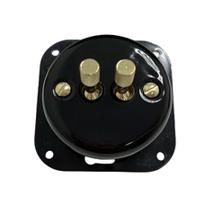 FND 2-GANG 2-WAY SWITCH BLACK PORCELAIN TYPE 3