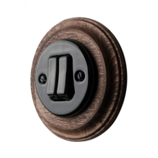 FND DOUBLE PUSHBUTTON BLACK PORCELAIN