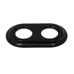 FND 2-GANG FRAME BLACK PORCELAIN