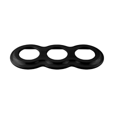 FND 3-GANG FRAME BLACK PORCELAIN TYPE 2