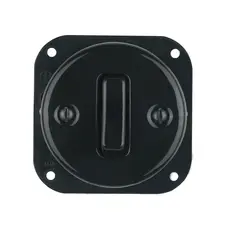 FND PUSHBUTTON BLACK PORCELAIN