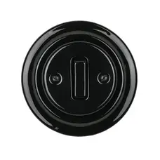 FND PUSHBUTTON BLACK PORCELAIN