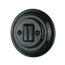 FND DOUBLE PUSHBUTTON BLACK PORCELAIN