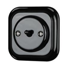 FND PUSHBUTTON BLACK PORCELAIN TYPE 1