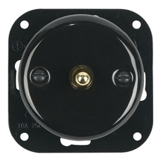 FND 1-GANG 2-WAY SWITCH BLACK PORCELAIN TYPE 2