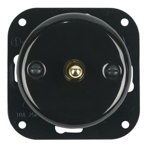 FND 1-GANG 2-WAY SWITCH BLACK PORCELAIN TYPE 2