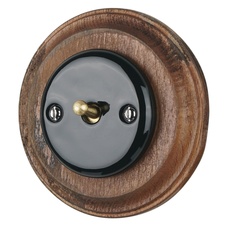FND PUSHBUTTON BLACK PORCELAIN TYPE 2