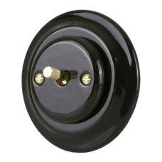 FND PUSHBUTTON BLACK PORCELAIN TYPE 3