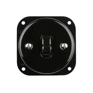 FND 1-GANG 2-WAY SWITCH BLACK PORCELAIN TYPE 4