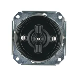 FND 1-POLE/TWO-WAY SWITCH BLACK PORCELAIN