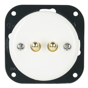 FND 2-GANG 2-WAY SWITCH WHITE PORCELAIN TYPE 2