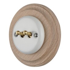 FND DOUBLE PUSHBUTTON WHITE PORCELAIN TYPE 2