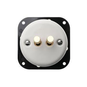 FND 2-GANG 2-WAY SWITCH WHITE PORCELAIN TYPE 3