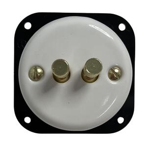 FND 2-GANG 2-WAY SWITCH WHITE PORCELAIN TYPE 3