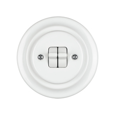 FND DOUBLE PUSHBUTTON WHITE PORCELAIN TYPE 4